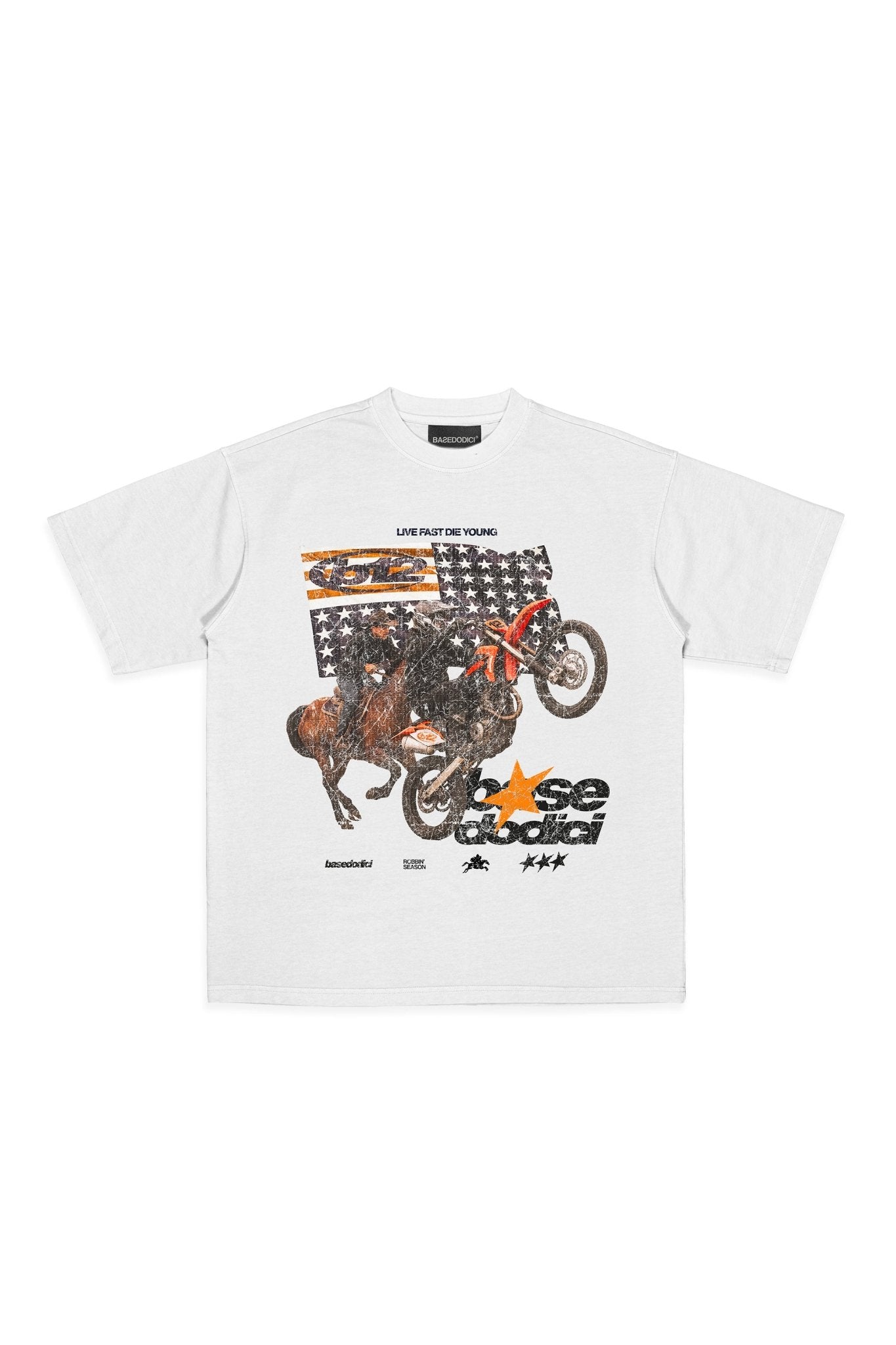 T-Shirt “LIVE FAST” Furious White - BASEDODICI®