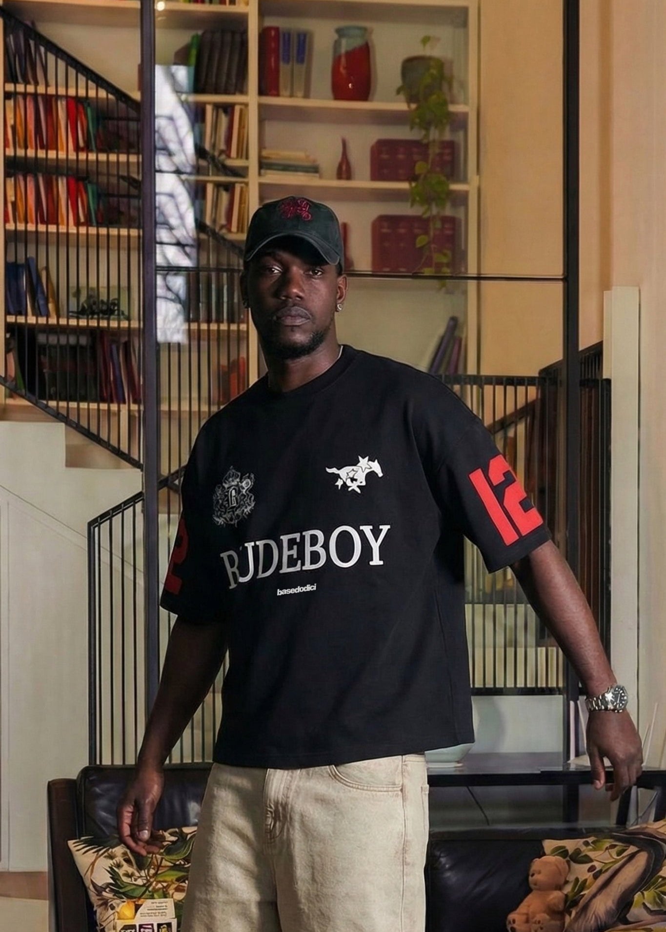 T-Shirt "RUDEBOY LDN" 12 Black - BASEDODICI®