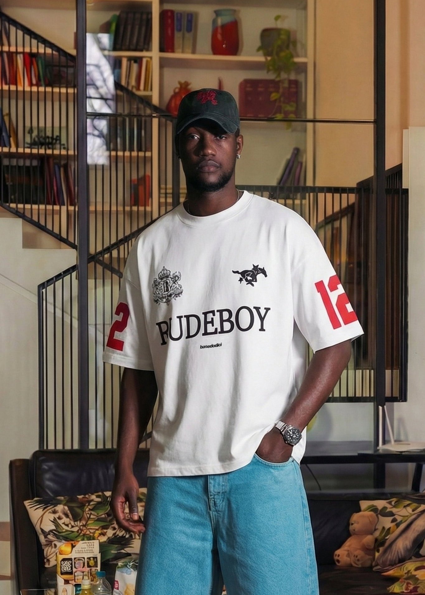 T-Shirt "RUDEBOY LDN" 12 White - BASEDODICI®