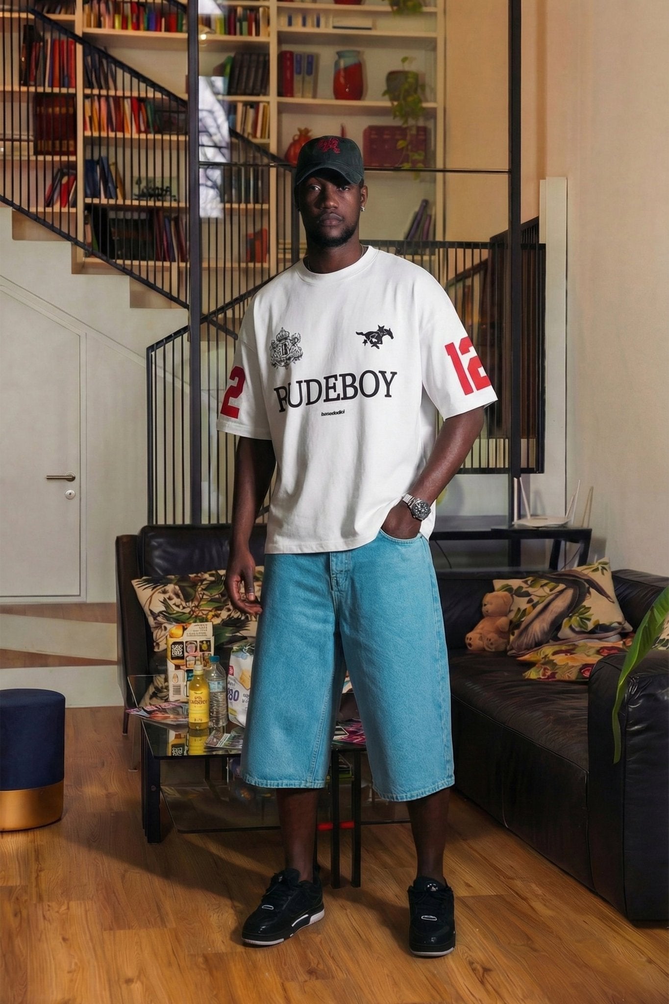 T-Shirt "RUDEBOY LDN" 12 White - BASEDODICI®