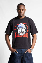 T-Shirt "RUDEBOY LDN" Bull Black - BASEDODICI®