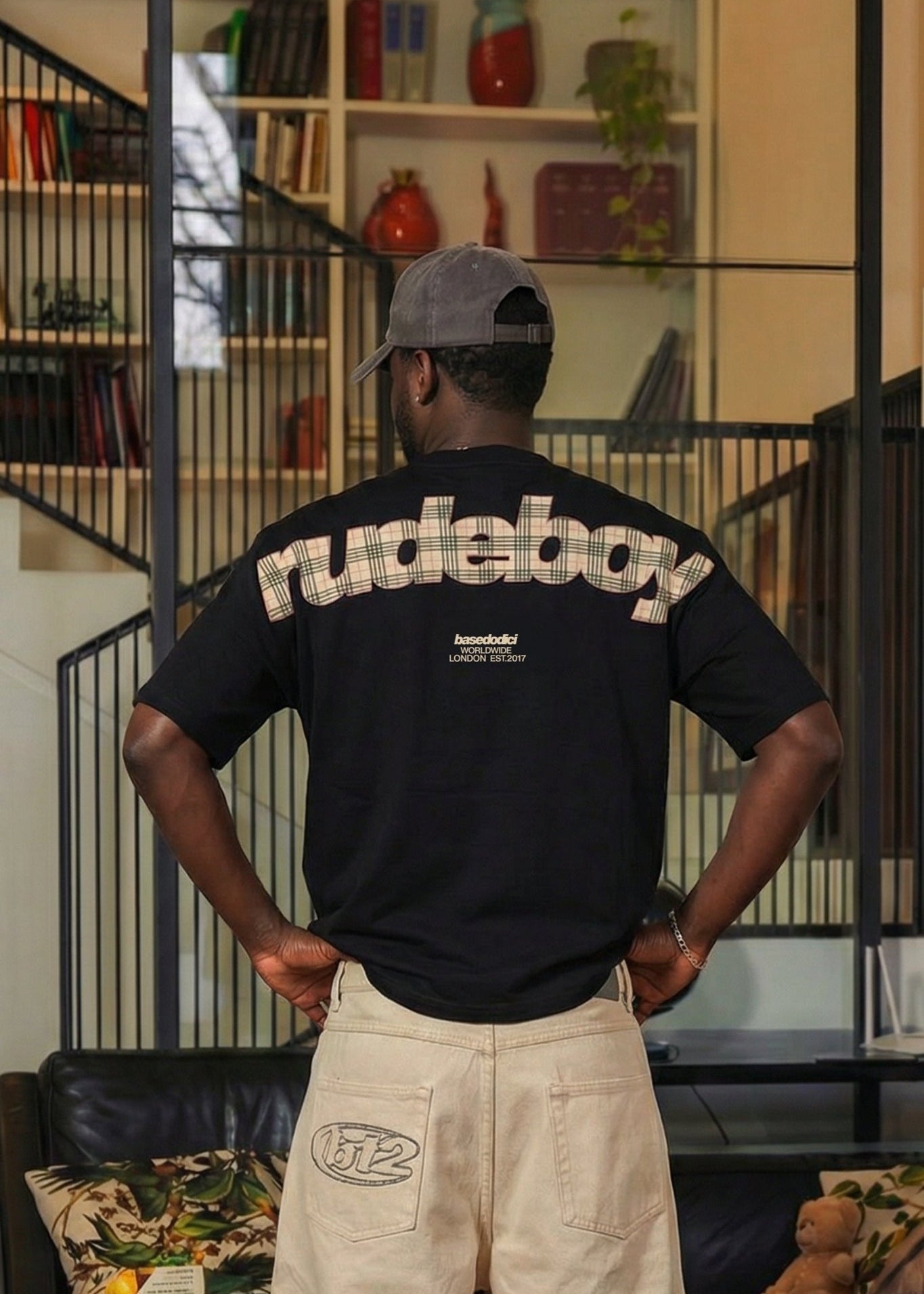 T-Shirt "RUDEBOY LDN" BURBY Black - BASEDODICI®
