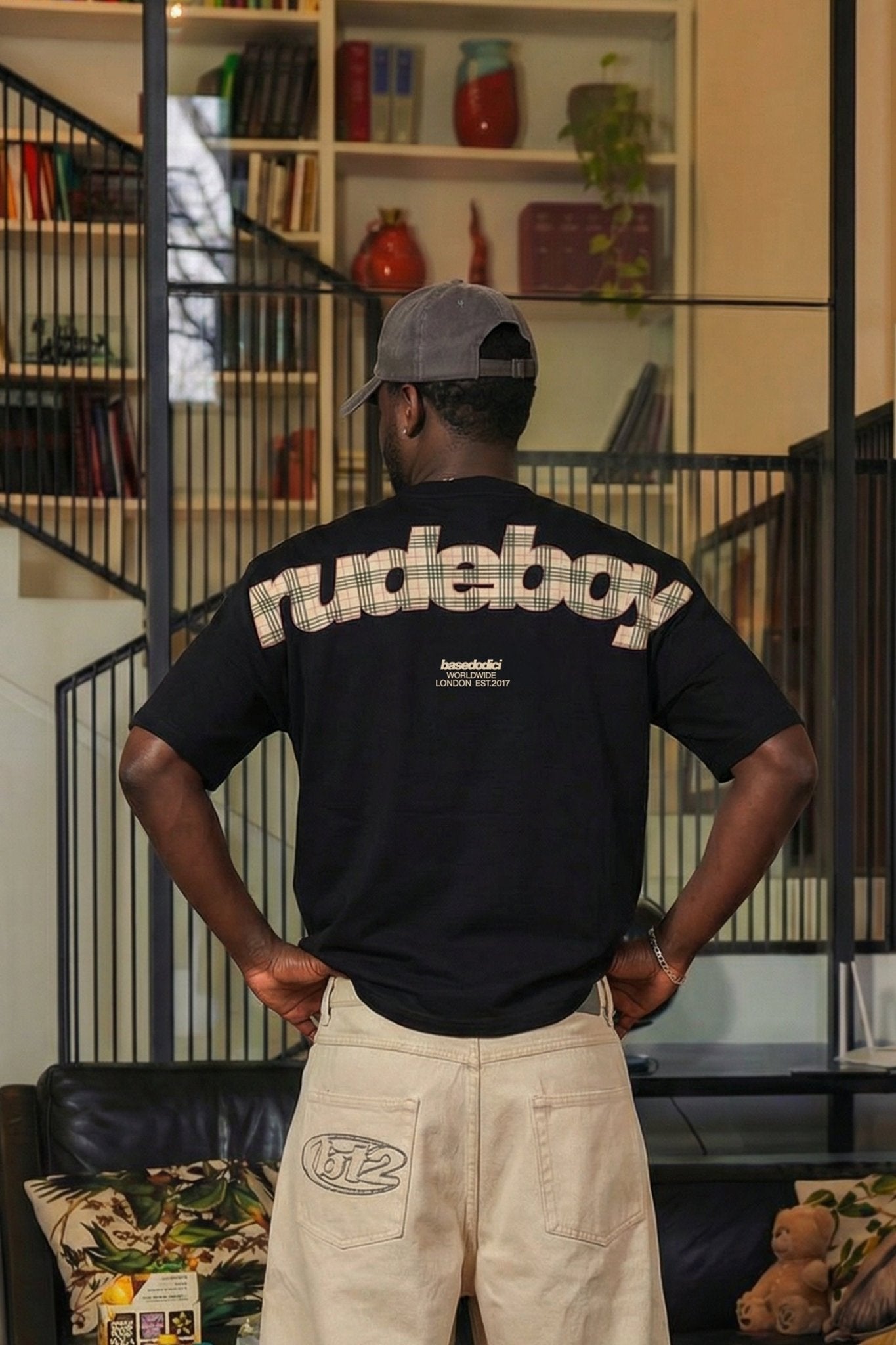 T-Shirt "RUDEBOY LDN" BURBY Black - BASEDODICI®
