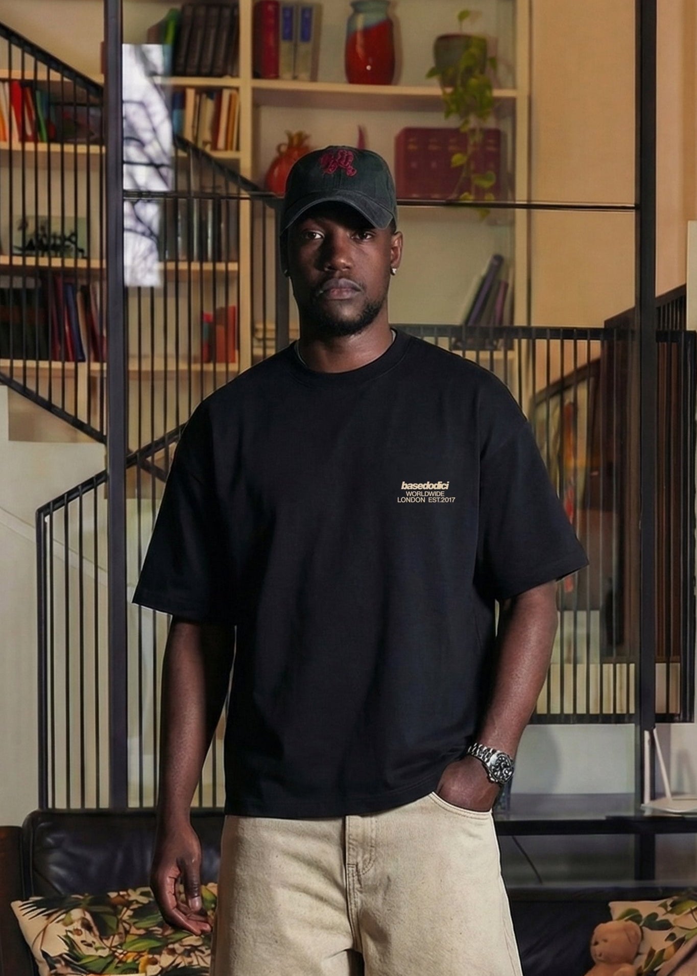 T-Shirt "RUDEBOY LDN" BURBY Black - BASEDODICI®