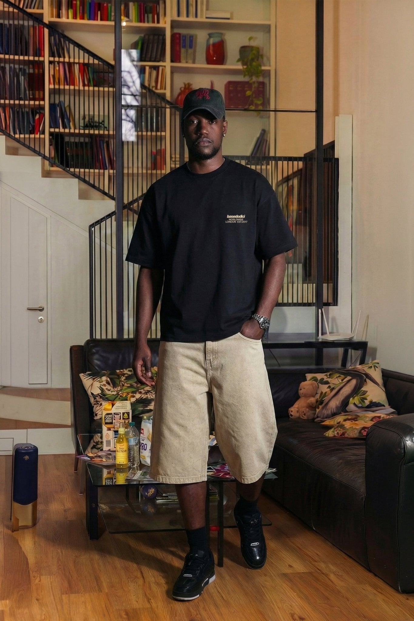 T-Shirt "RUDEBOY LDN" BURBY Black - BASEDODICI®