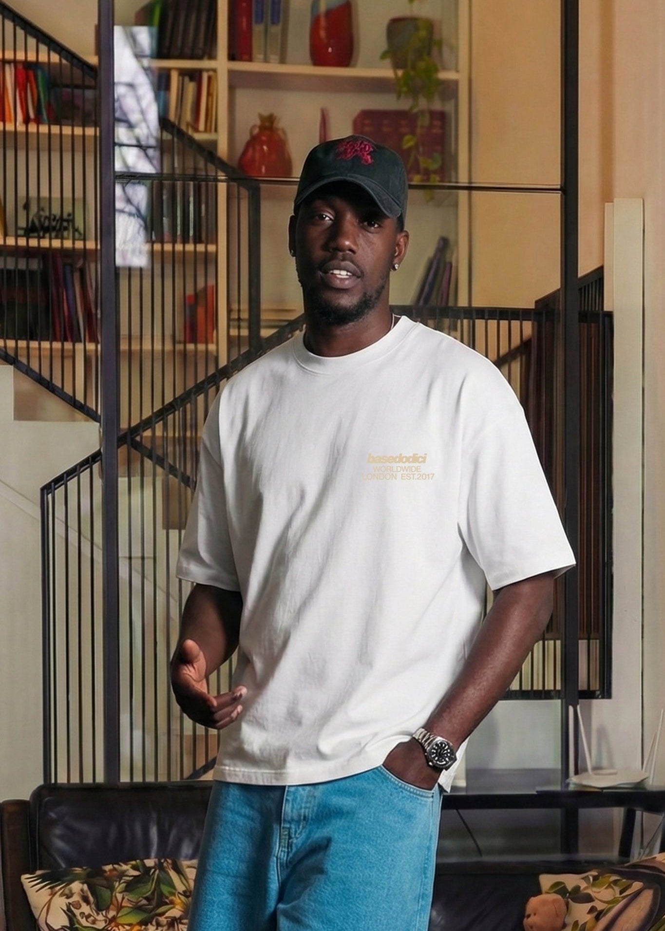 T-Shirt "RUDEBOY LDN" BURBY White - BASEDODICI®