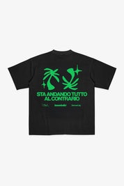 T-Shirt "SAMURAIJAYxBASEDODICI" TuttoSbagliato Black/Green - BASEDODICI®