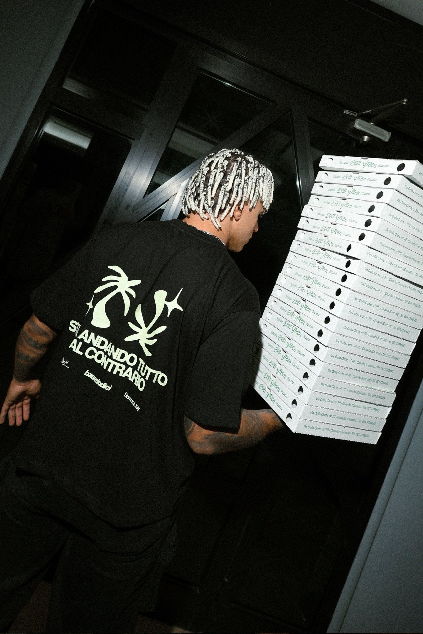 T-Shirt "SAMURAIJAYxBASEDODICI" TuttoSbagliato Black/Lemon - BASEDODICI®
