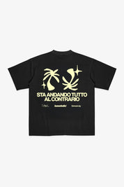 T-Shirt "SAMURAIJAYxBASEDODICI" TuttoSbagliato Black/Lemon - BASEDODICI®