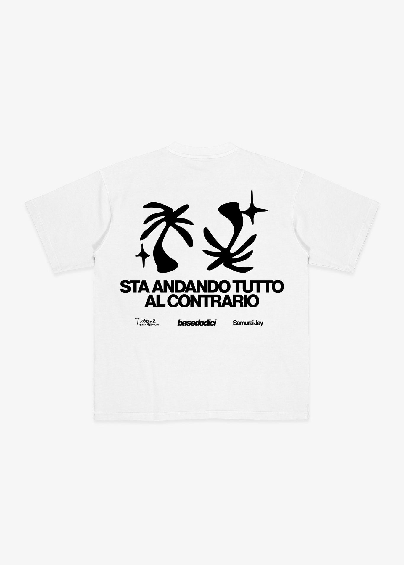T-Shirt "SAMURAIJAYxBASEDODICI" TuttoSbagliato White - BASEDODICI®