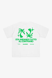 T-Shirt "SAMURAIJAYxBASEDODICI" TuttoSbagliato White/Green - BASEDODICI®