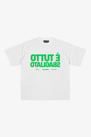 T-Shirt "SAMURAIJAYxBASEDODICI" TuttoSbagliato White/Green - BASEDODICI®