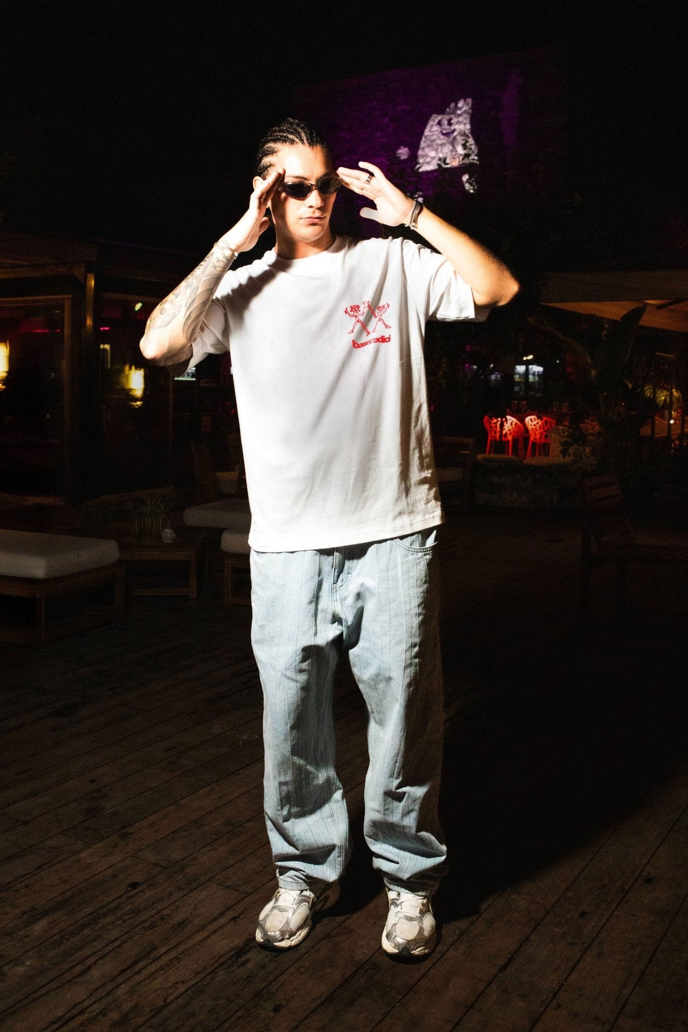 T-Shirt "TAVERNELLExBASEDODICI" Amore White - BASEDODICI®