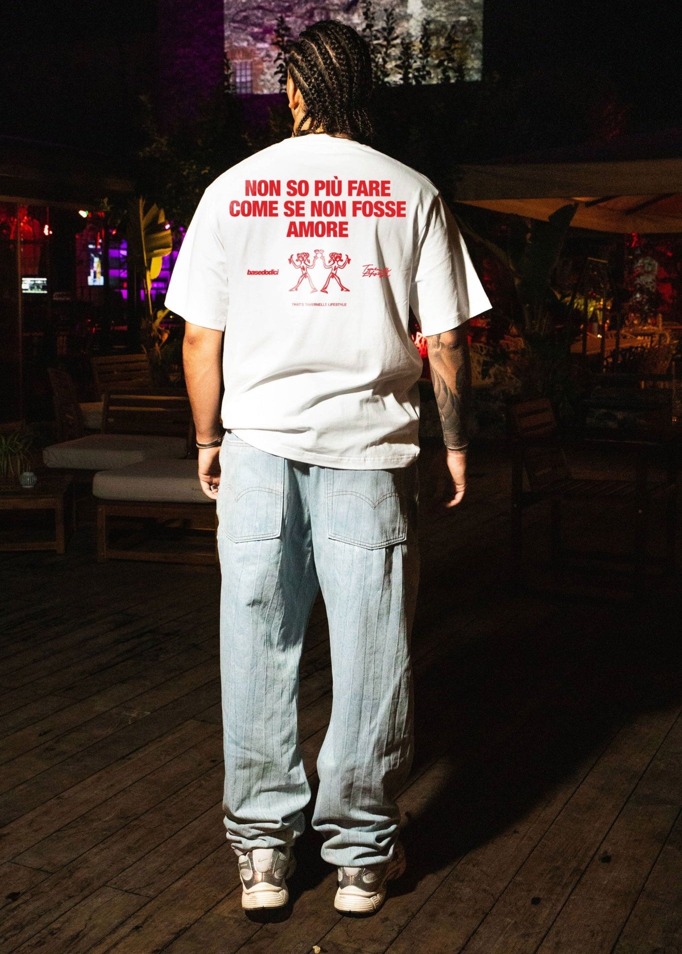 T-Shirt "TAVERNELLExBASEDODICI" Amore White - BASEDODICI®