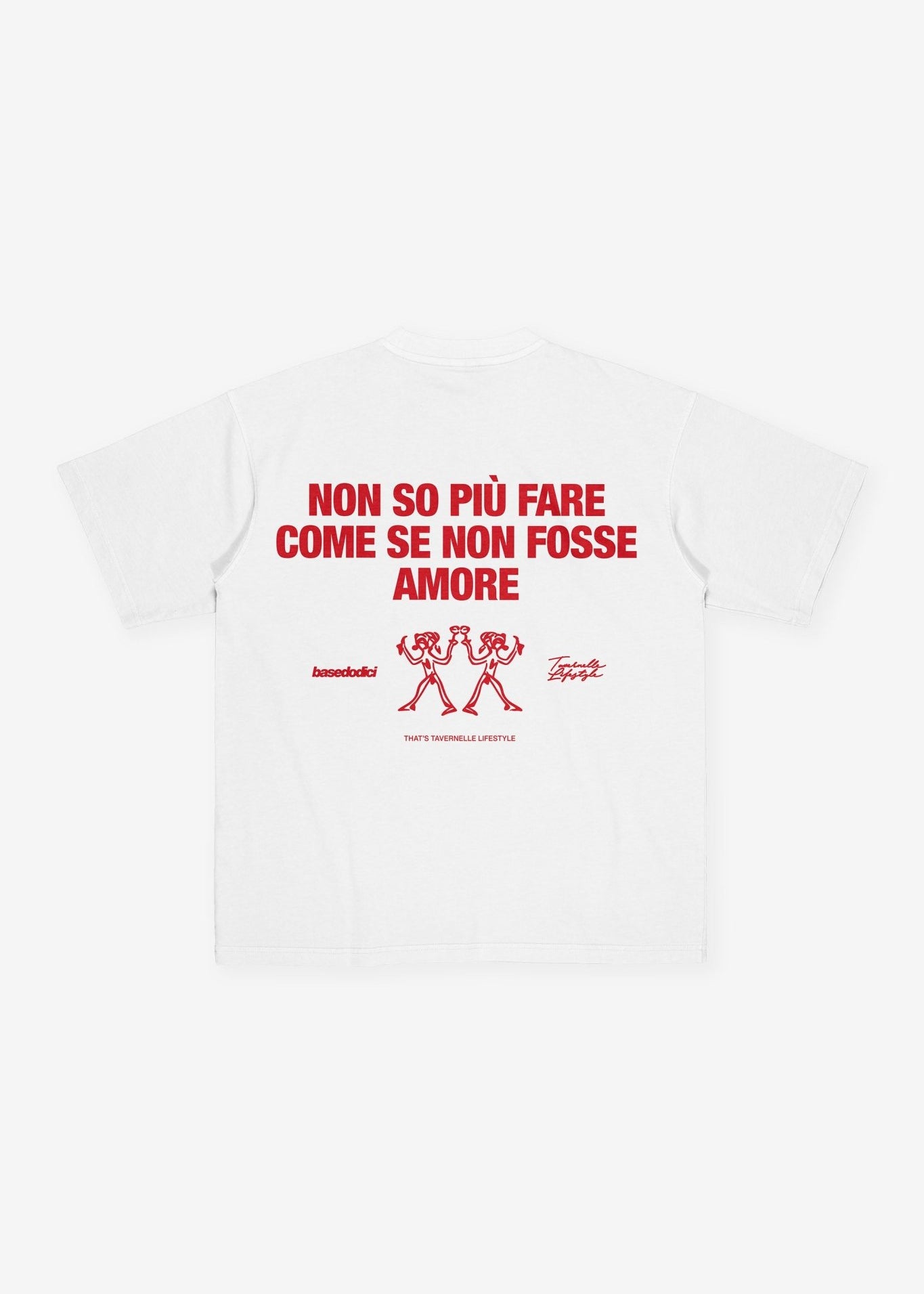 T-Shirt "TAVERNELLExBASEDODICI" Amore White - BASEDODICI®