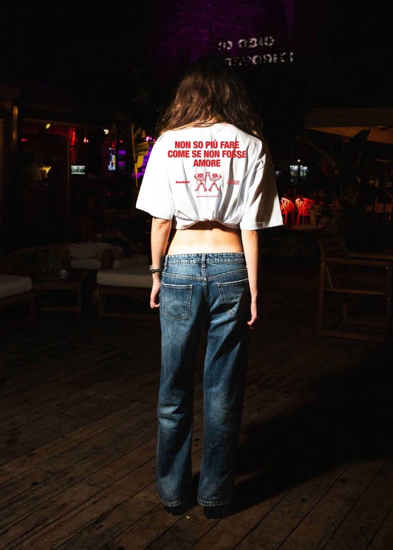 T-Shirt "TAVERNELLExBASEDODICI" Amore White - BASEDODICI®