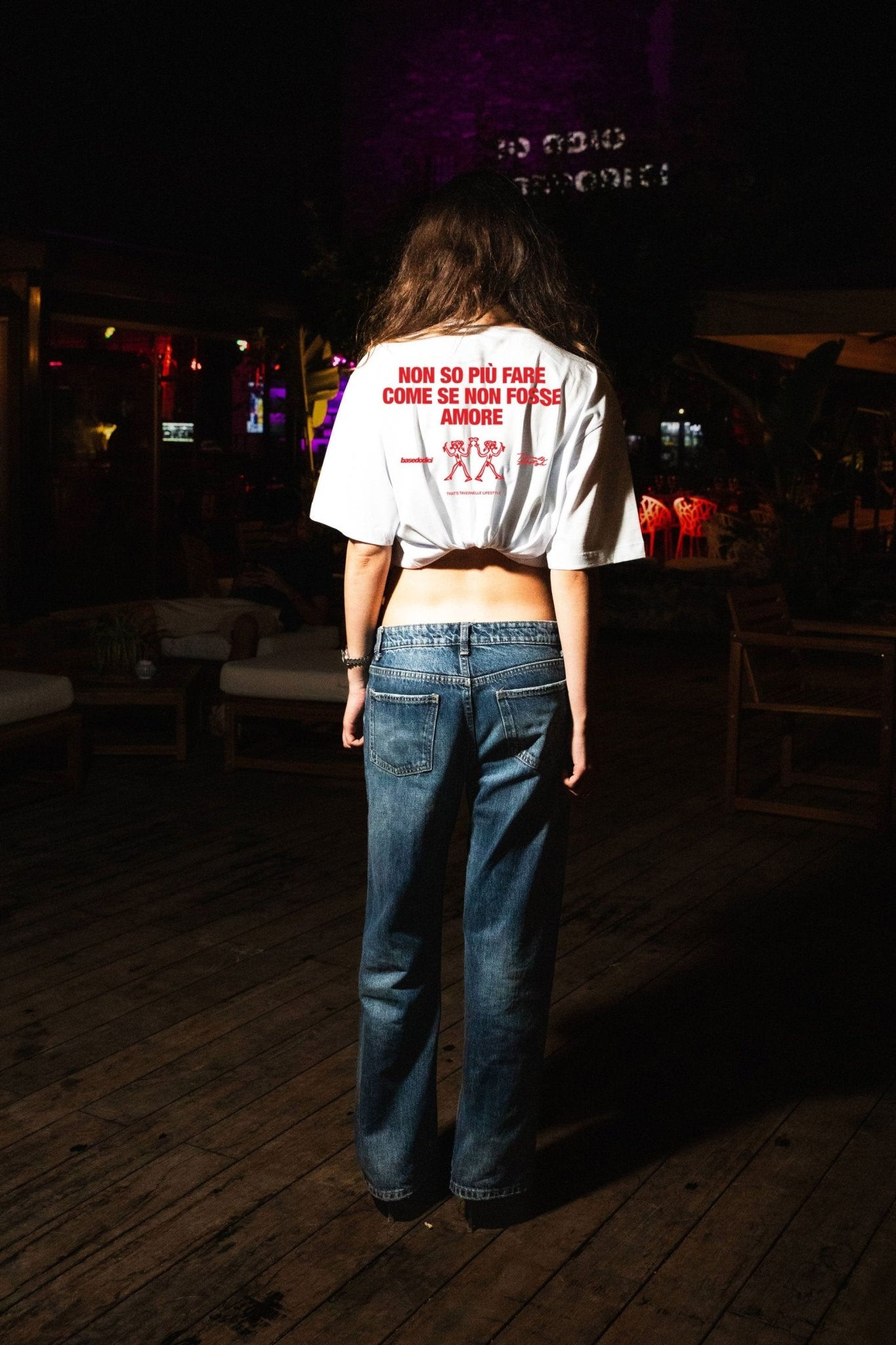 T-Shirt "TAVERNELLExBASEDODICI" Amore White - BASEDODICI®