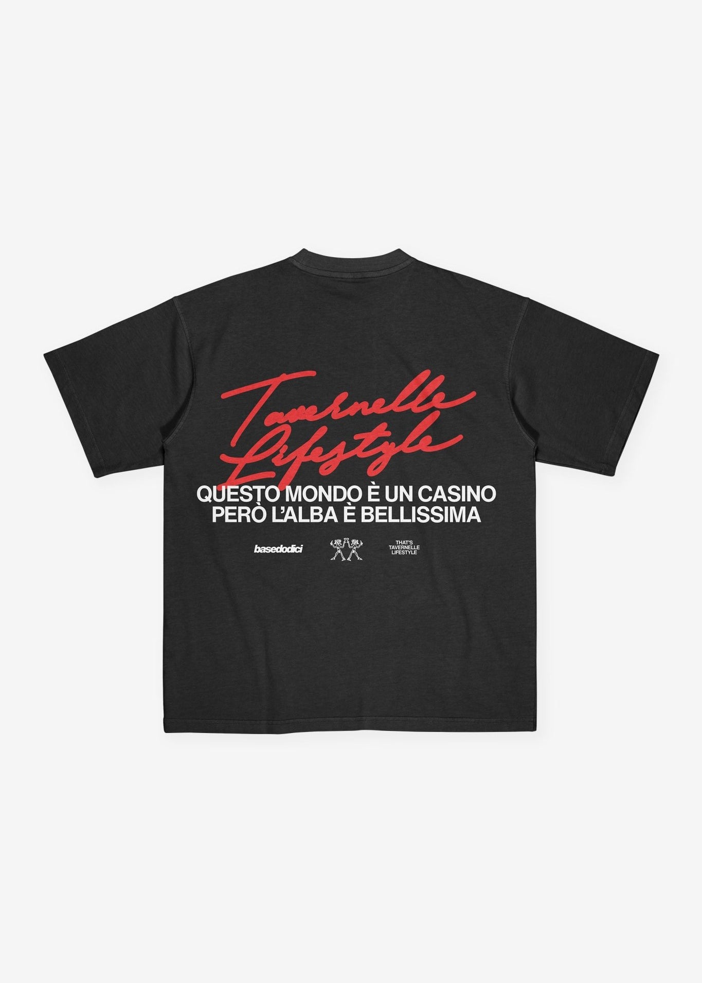 T-Shirt "TAVERNELLExBASEDODICI" Lifestyle Black - BASEDODICI®