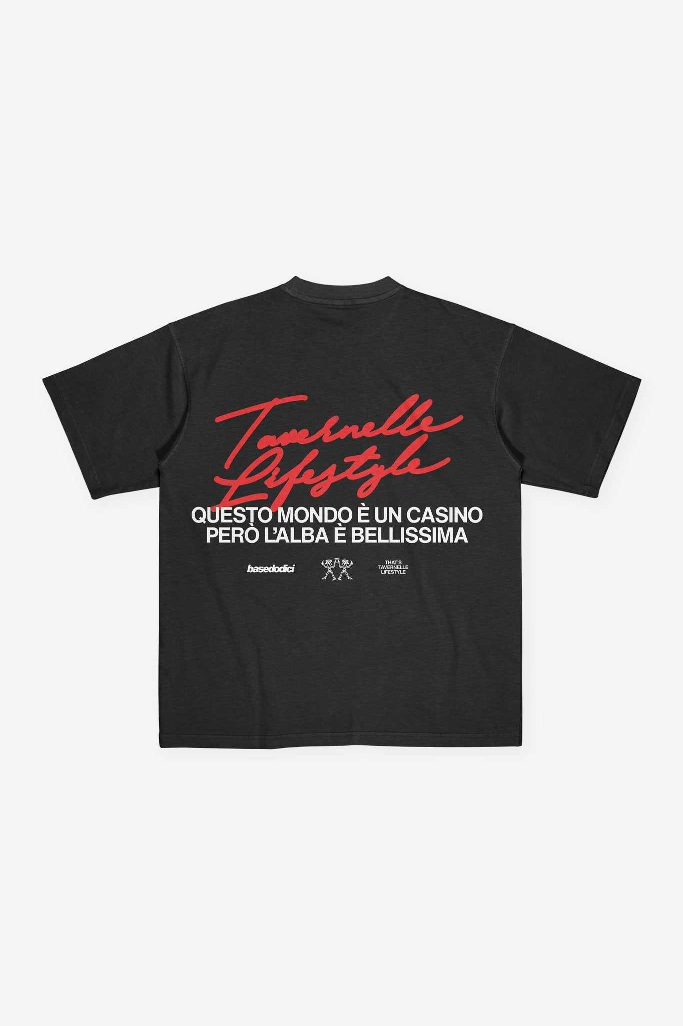 T-Shirt "TAVERNELLExBASEDODICI" Lifestyle Black - BASEDODICI®