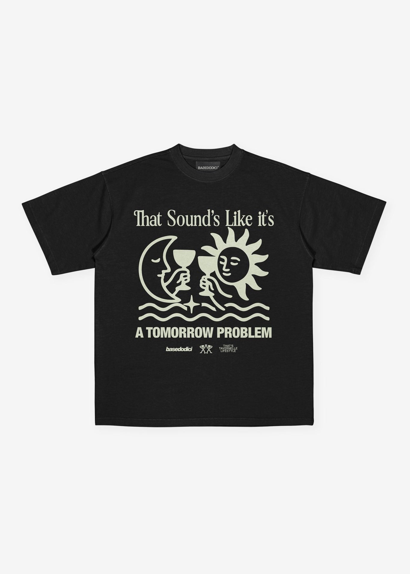 T-Shirt "TAVERNELLExBASEDODICI" Tomorrow Black - BASEDODICI®