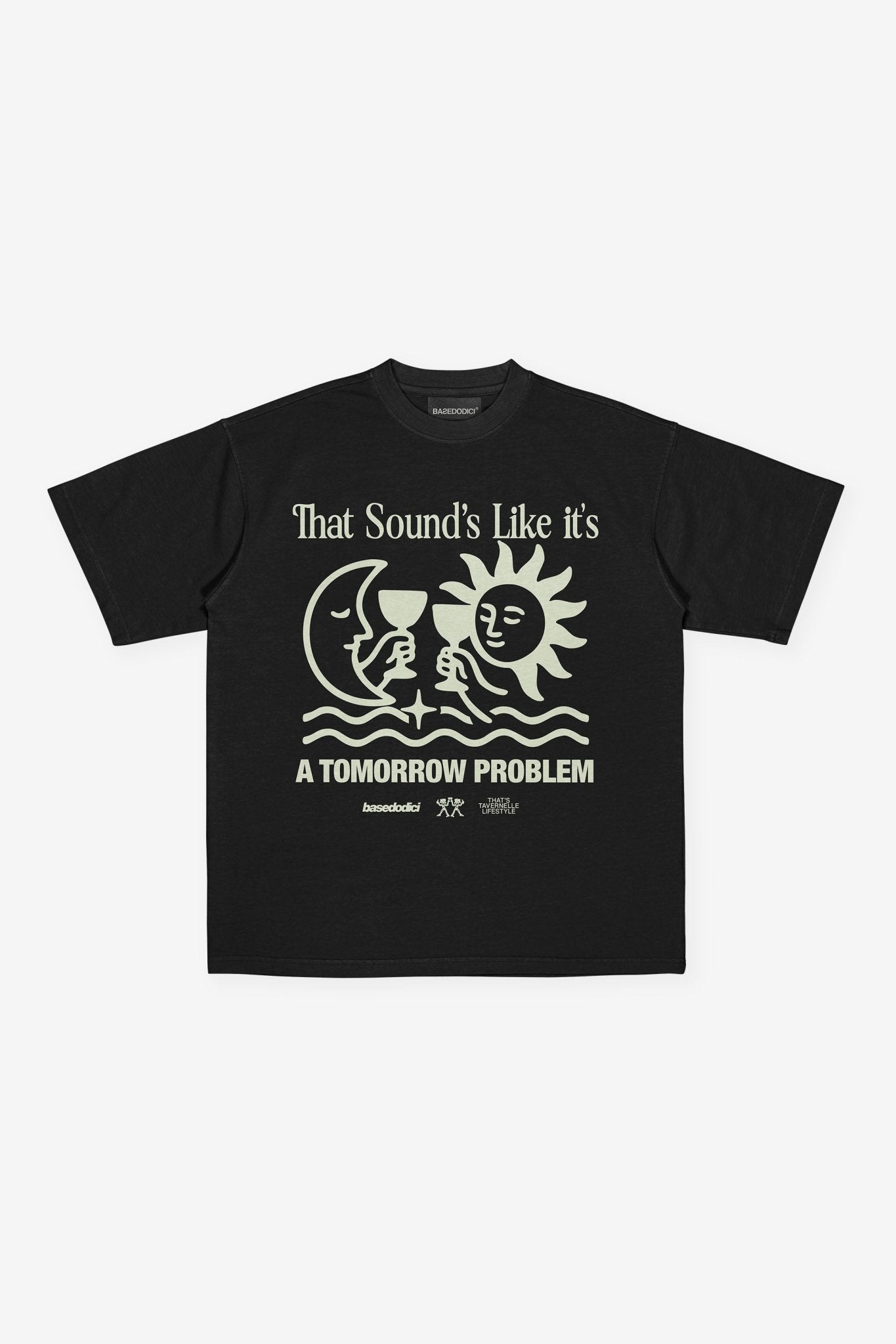 T-Shirt "TAVERNELLExBASEDODICI" Tomorrow Black - BASEDODICI®