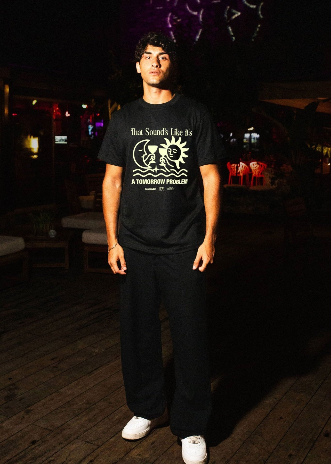 T-Shirt "TAVERNELLExBASEDODICI" Tomorrow Black - BASEDODICI®