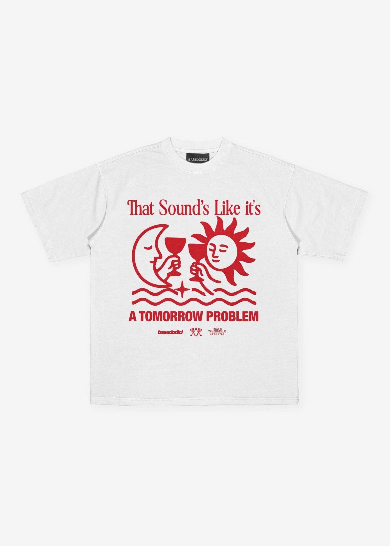 T-Shirt "TAVERNELLExBASEDODICI" Tomorrow White - BASEDODICI®