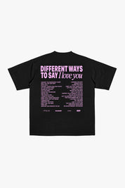 T-Shirt "VALENTINE" iLoveYou Black - BASEDODICI®