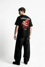 T-Shirt "VALENTINE" LoveIsWar Black - BASEDODICI®