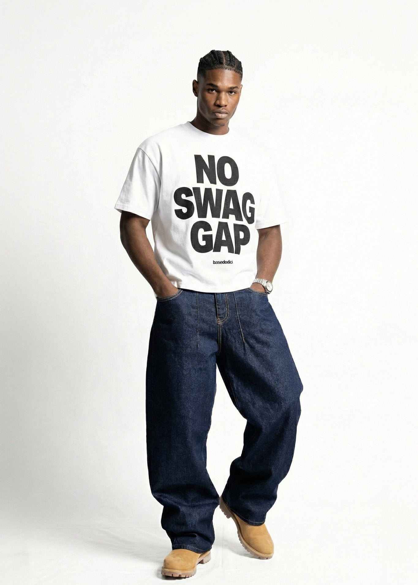 T-Shirt "VALENTINE" NoSwagGap White - BASEDODICI®