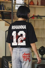 T-Shirt "VALENTINE" Rihanna Black - BASEDODICI®