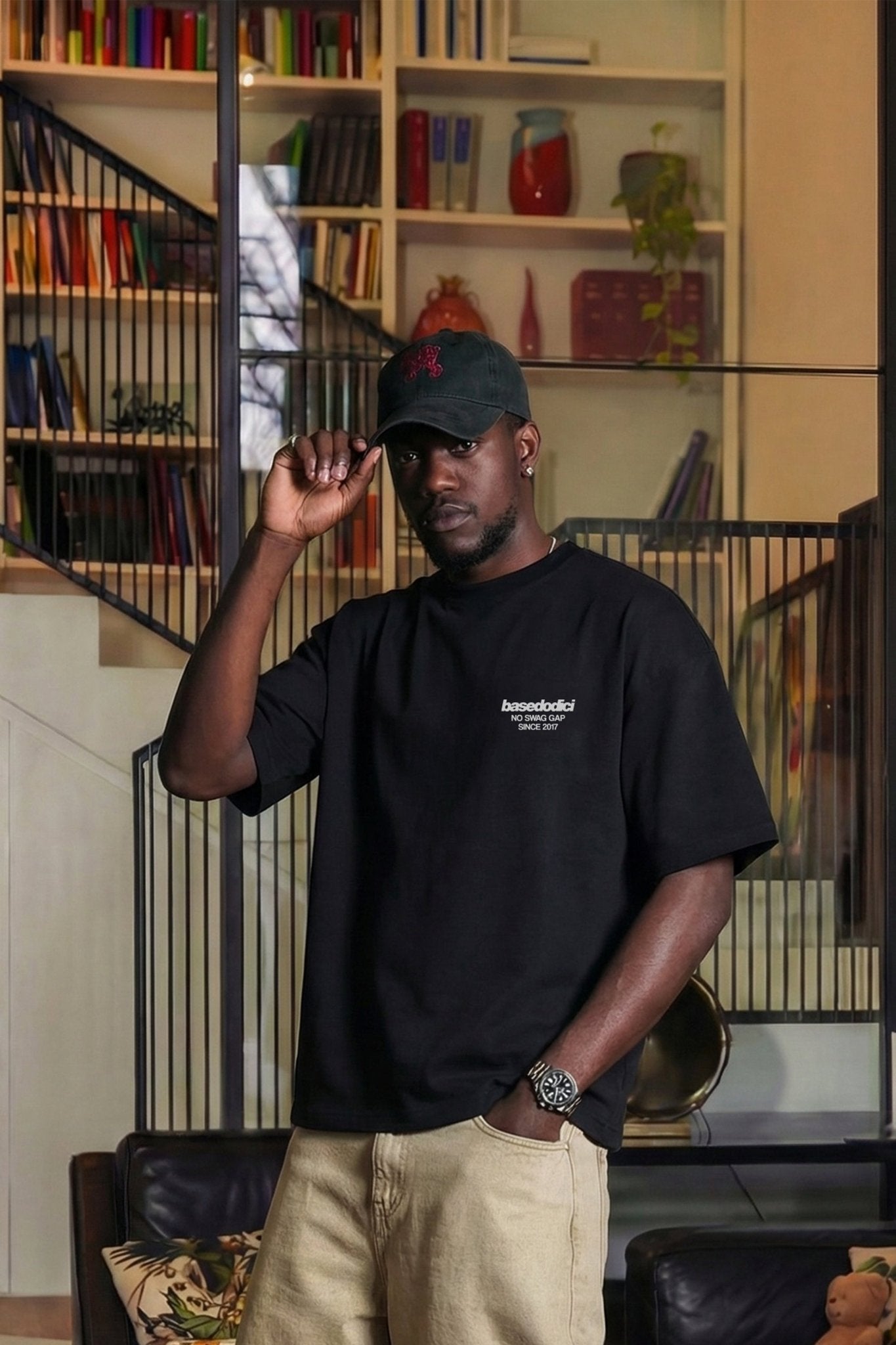 T-Shirt "VALENTINE" Rocky Black - BASEDODICI®