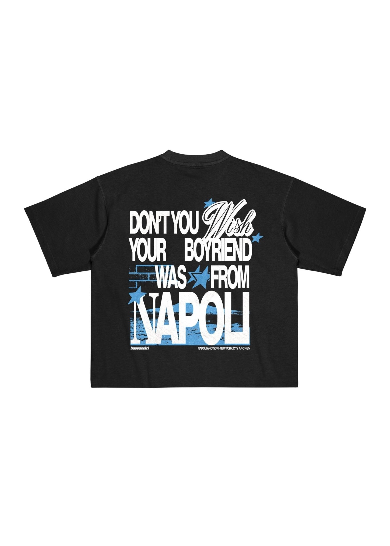 T-Shirt “WISHYOUR” Boyfriend Black - BASEDODICI®