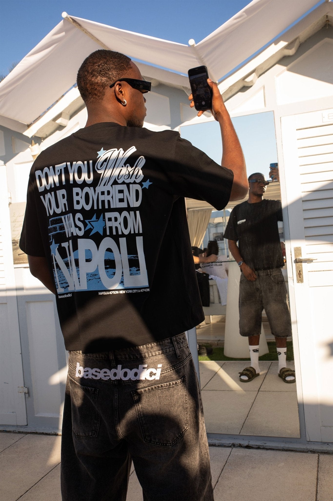 T-Shirt “WISHYOUR” Boyfriend Black - BASEDODICI®