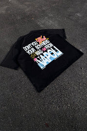 T-Shirt “WISHYOUR” Boyfriend Black/Multi - BASEDODICI®