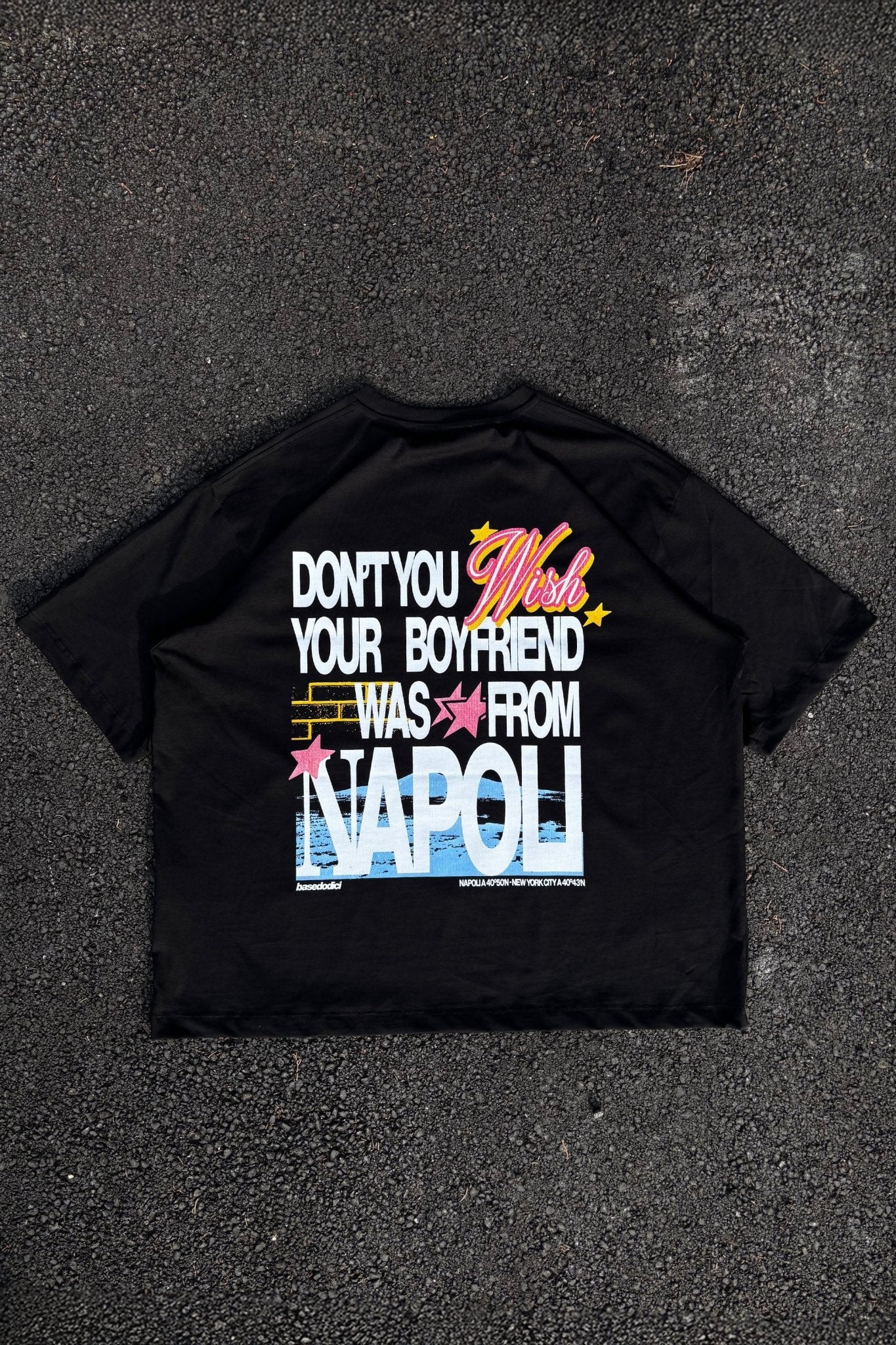 T-Shirt “WISHYOUR” Boyfriend Black/Multi - BASEDODICI®