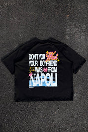 T-Shirt “WISHYOUR” Boyfriend Black/Multi - BASEDODICI®