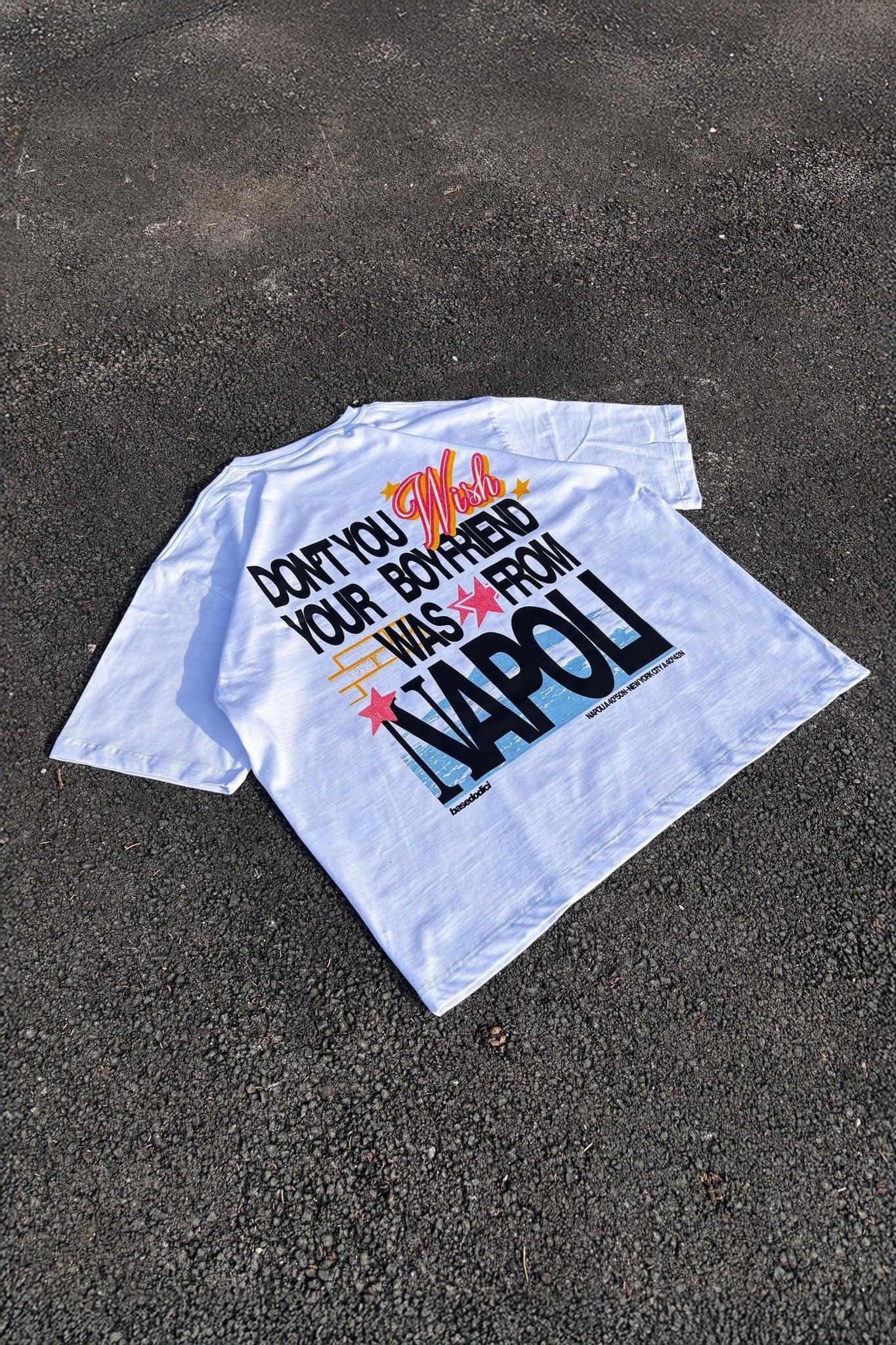T-Shirt “WISHYOUR” Boyfriend White/Multi - BASEDODICI®