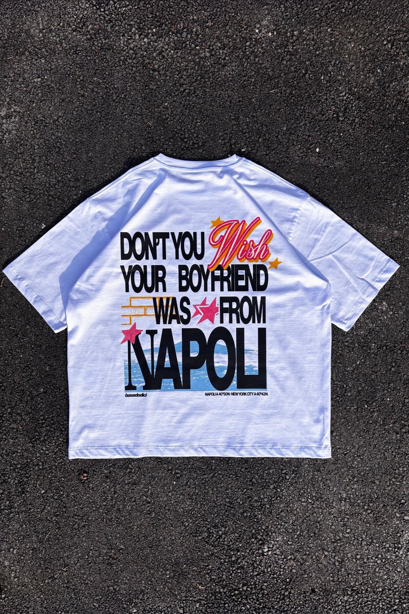 T-Shirt “WISHYOUR” Boyfriend White/Multi - BASEDODICI®