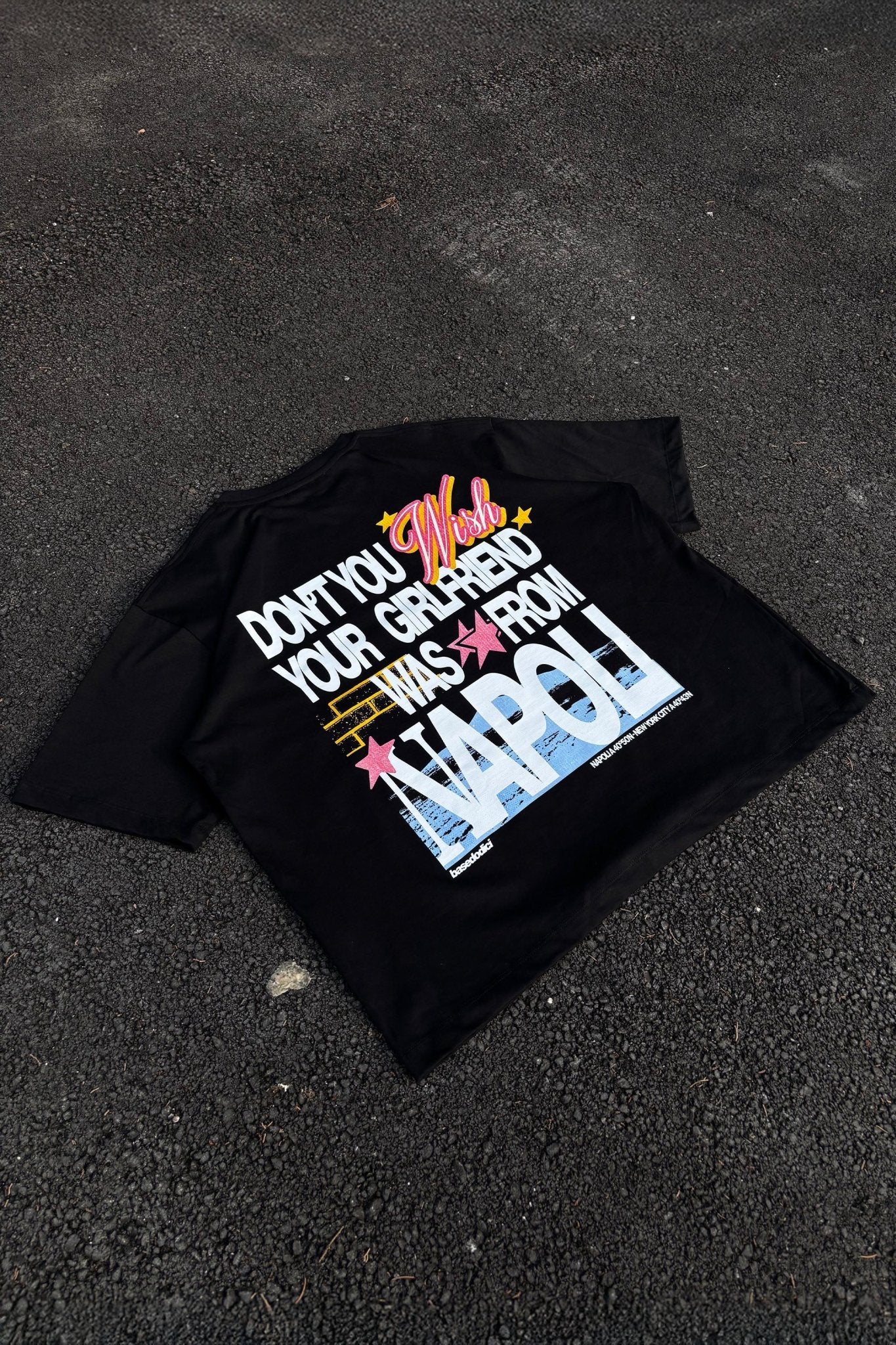 T-Shirt “WISHYOUR” Girlfriend Black/Multi - BASEDODICI®