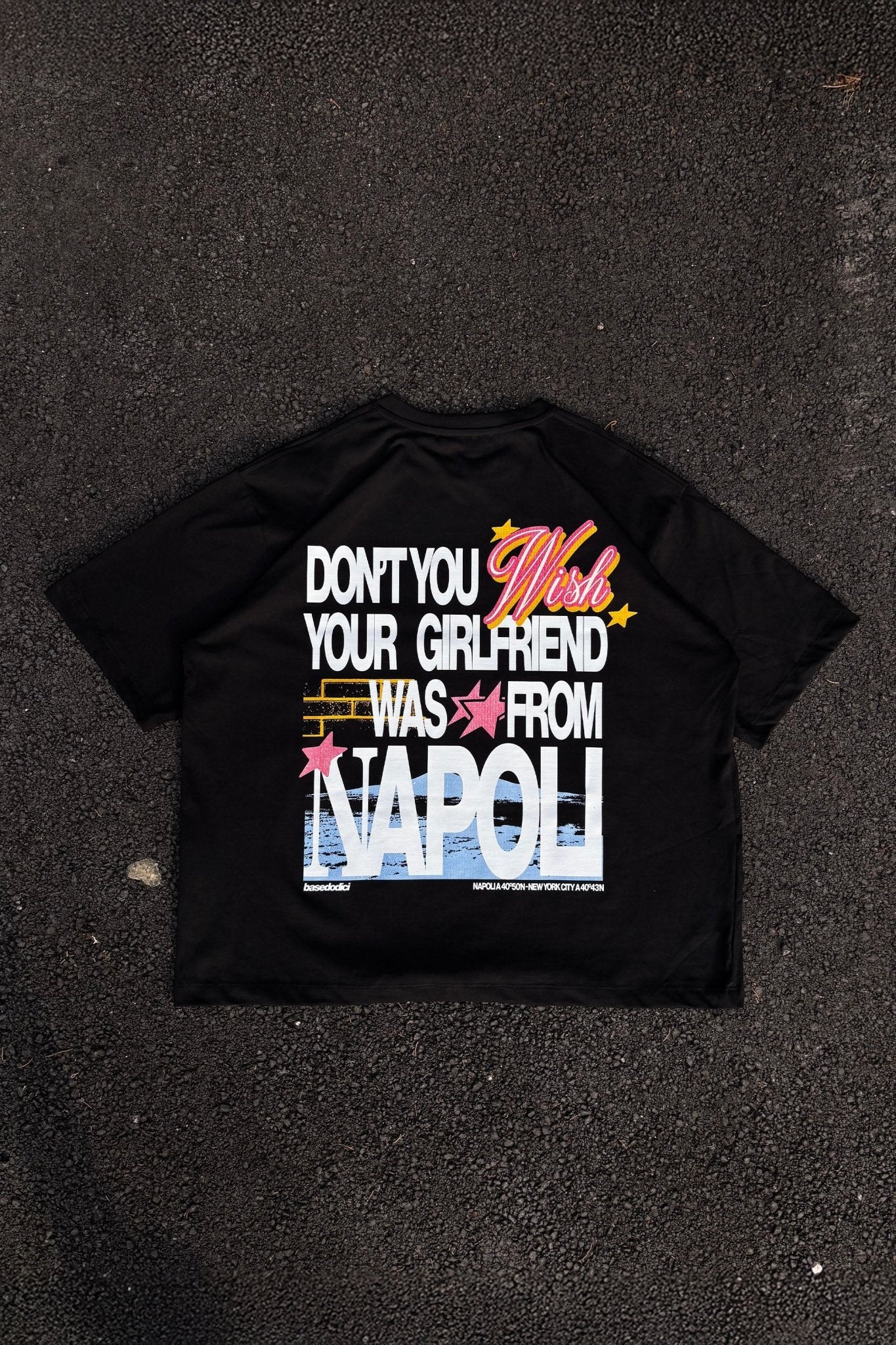 T-Shirt “WISHYOUR” Girlfriend Black/Multi - BASEDODICI®