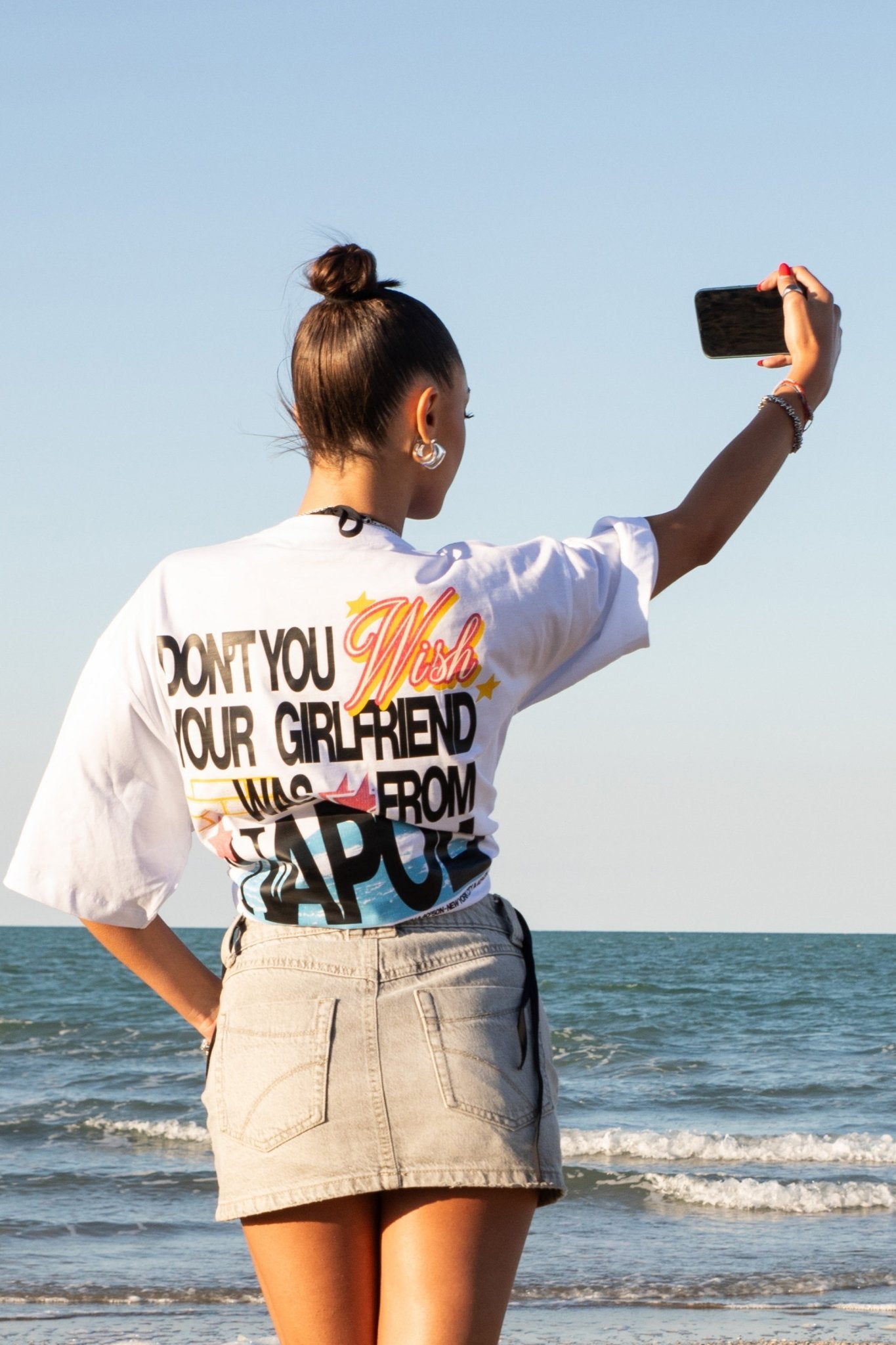 T-Shirt “WISHYOUR” Girlfriend White/Multi - BASEDODICI®