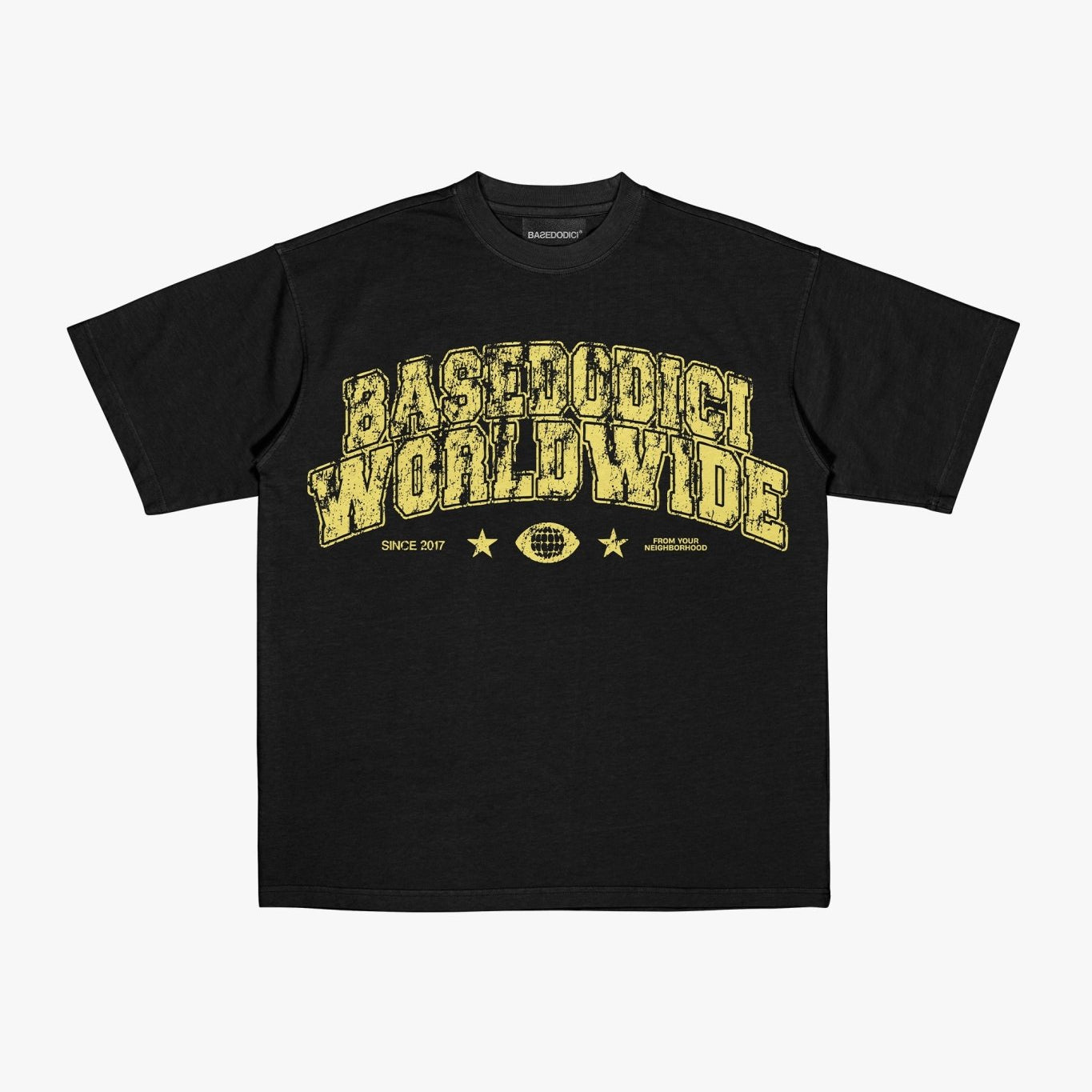 T-Shirt "WORLD TOUR" B12 Worldwide Black - BASEDODICI®
