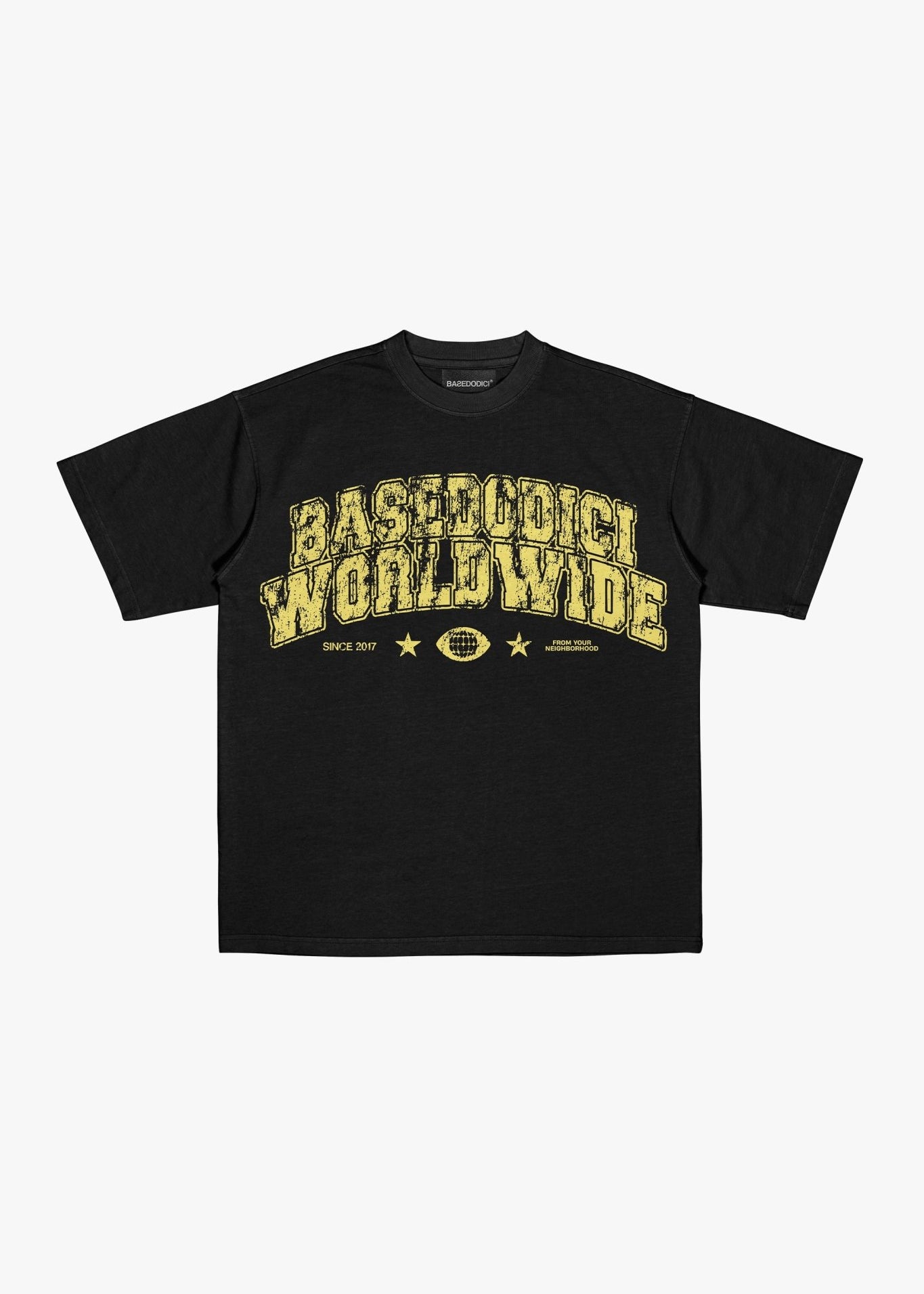 T-Shirt "WORLD TOUR" B12 Worldwide Black - BASEDODICI®