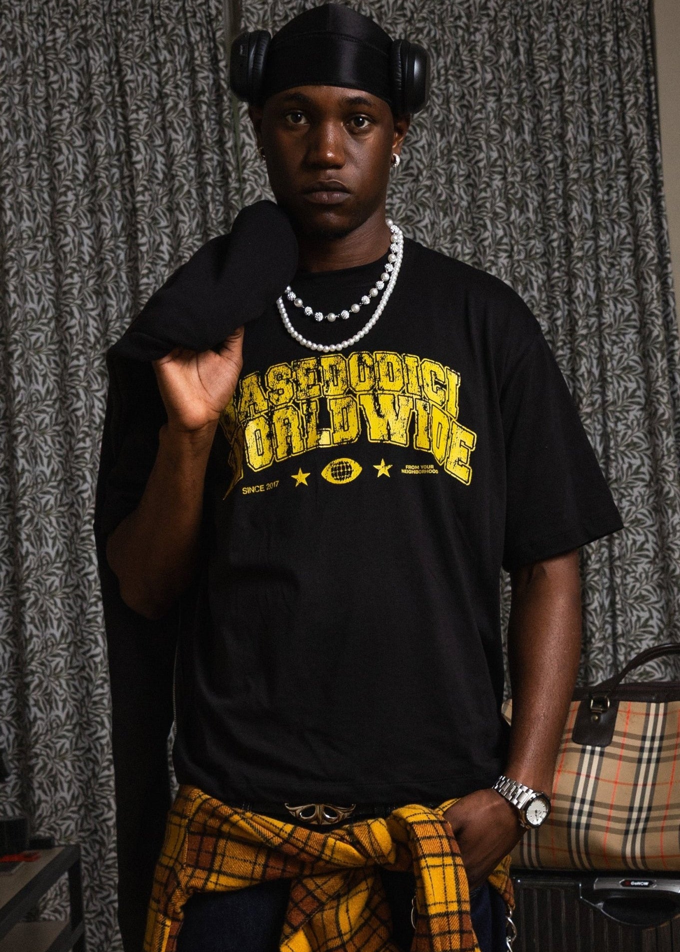 T-Shirt "WORLD TOUR" B12 Worldwide Black - BASEDODICI®