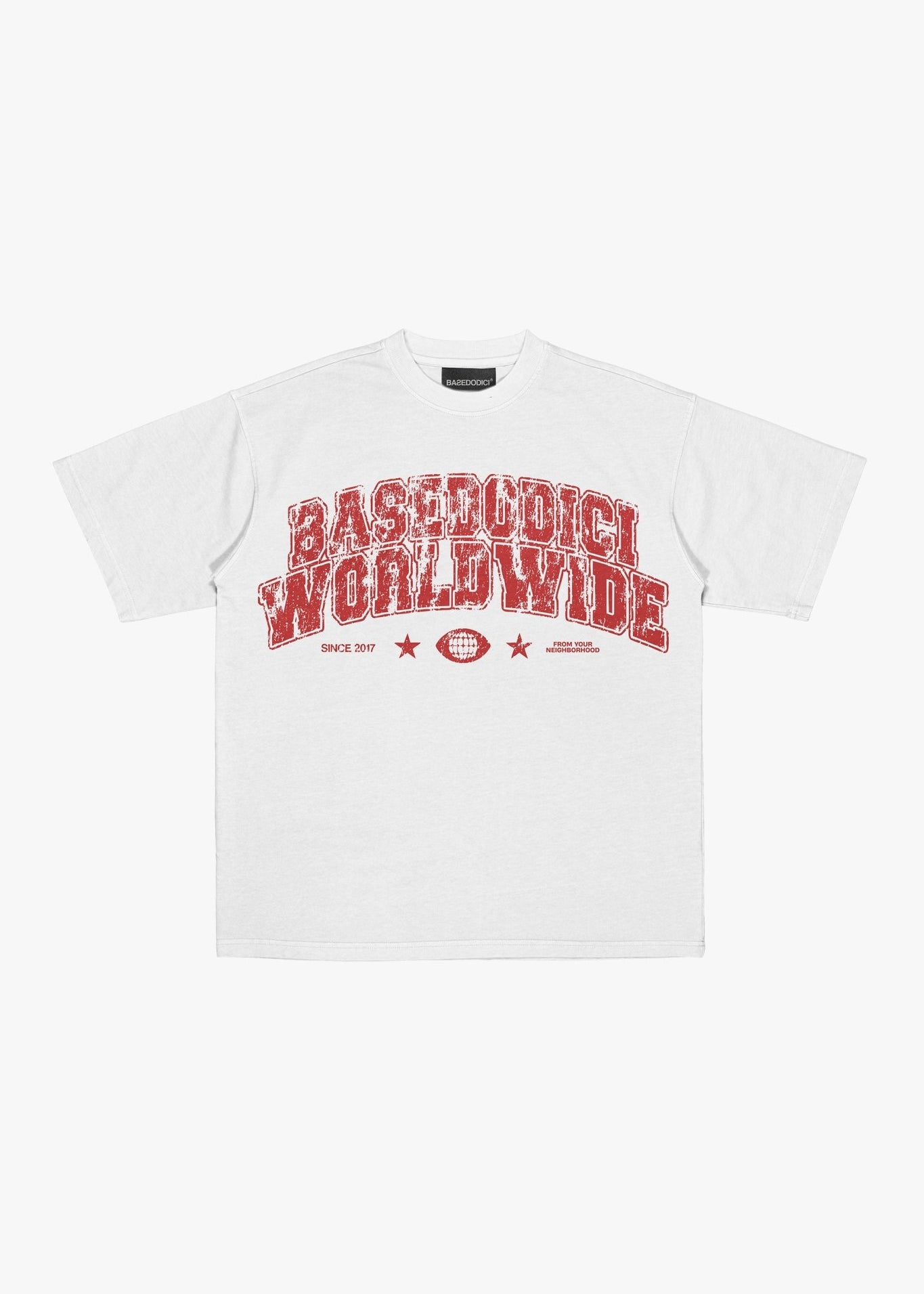 T-Shirt "WORLD TOUR" B12 Worldwide White - BASEDODICI®
