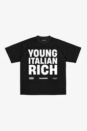 T-Shirt "WORLD TOUR" Italian Rich Black - BASEDODICI®
