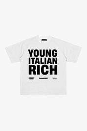 T-Shirt "WORLD TOUR" Italian Rich White - BASEDODICI®