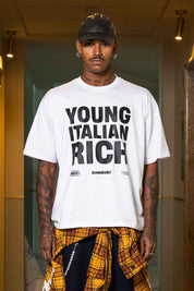 T-Shirt "WORLD TOUR" Italian Rich White - BASEDODICI®