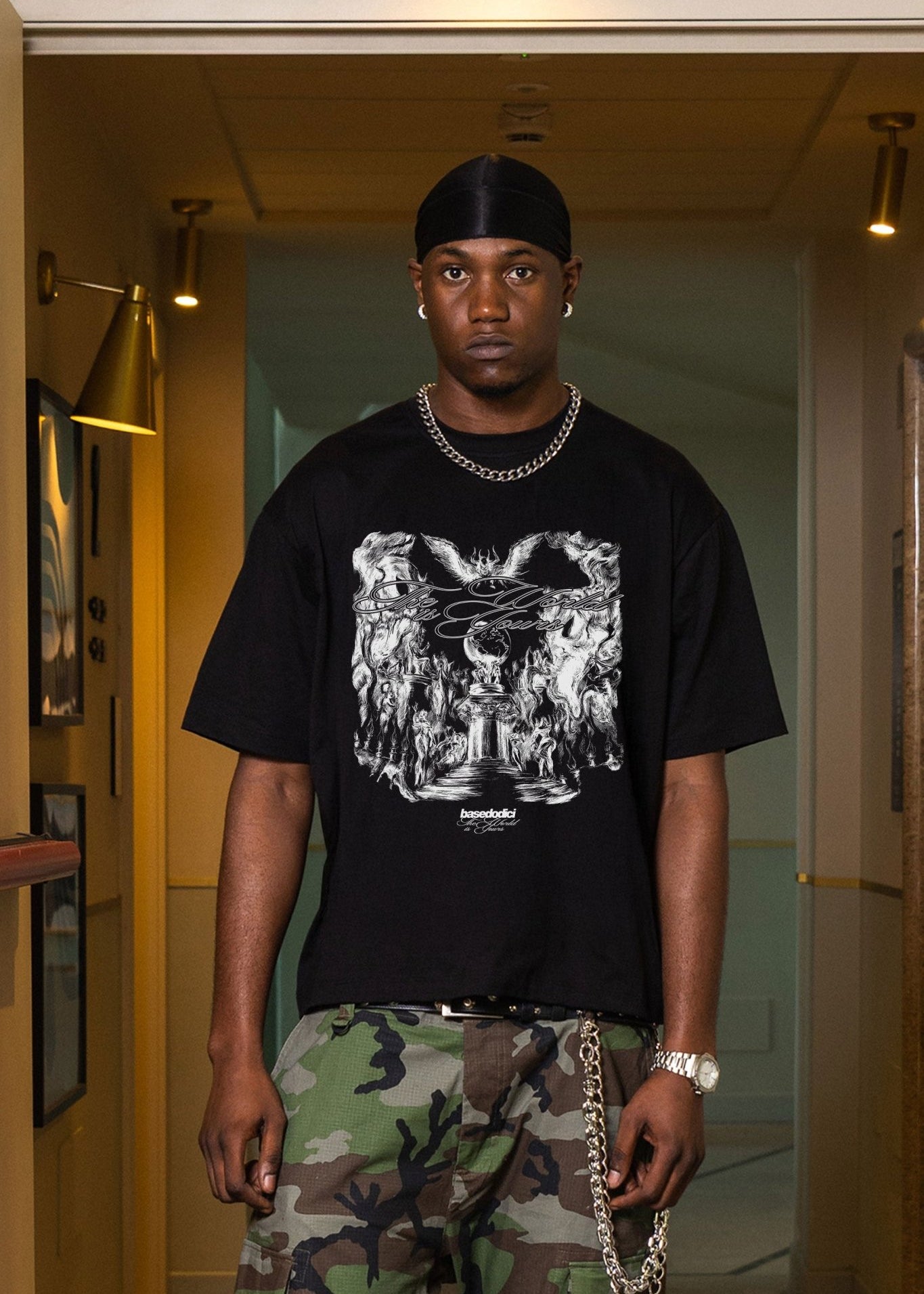 T-Shirt "WORLD TOUR" Scarface Black - BASEDODICI®
